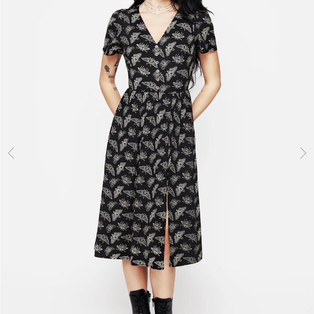 Floral Black Dress